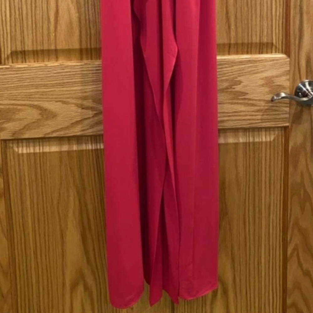Halston Heritage Strapless Drape Back Flowy Gown - Picture 15 of 15